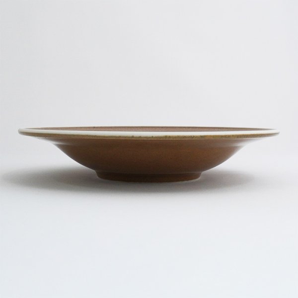 画像2: 【OLIVE オリーブ 】21cm深プレート　ブラウン (2)