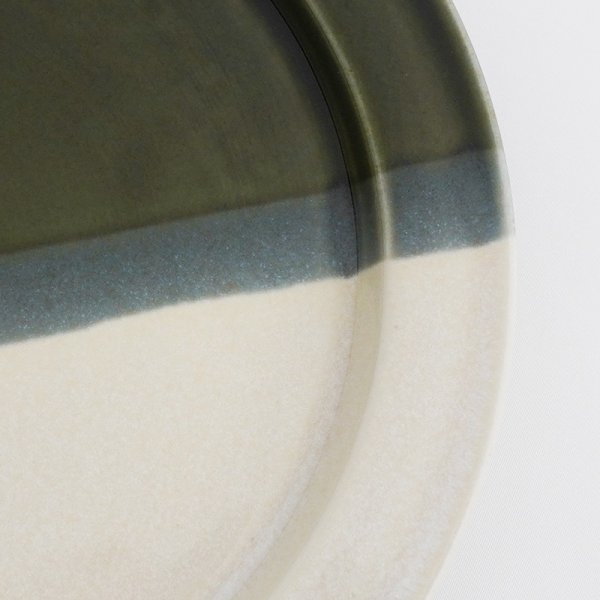 画像4: 2025新作:【BICOLOR バイカラー】19.5cmリムプレート グリーン (4)