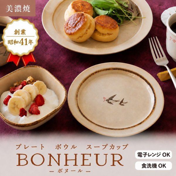 画像2: 【BONHEUR ボヌール】22cmリムプレート (2)
