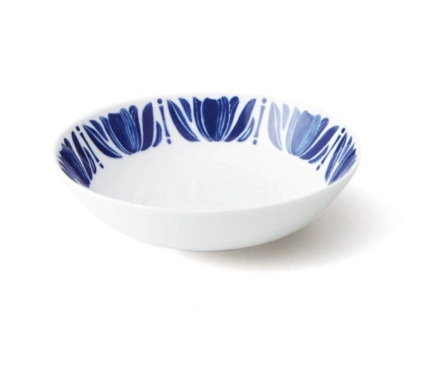 画像1: 受注生産：【NAVY BLUE ネイビーブルー】16cmボウル　チューリップ (1)