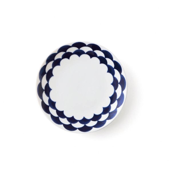 画像1: 受注生産：【NAVY BLUE ネイビーブルー】15cmプレート　ウェーブ (1)